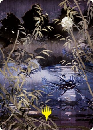 Swamp Art Card (Gold-Stamped Signature) [Kamigawa: Neon Dynasty Art Series] MTG Single Magic: The Gathering  | Multizone: Comics And Games