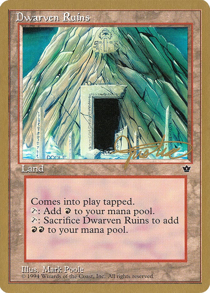 Dwarven Ruins (Mark Justice) [Pro Tour Collector Set] MTG Single Magic: The Gathering  | Multizone: Comics And Games