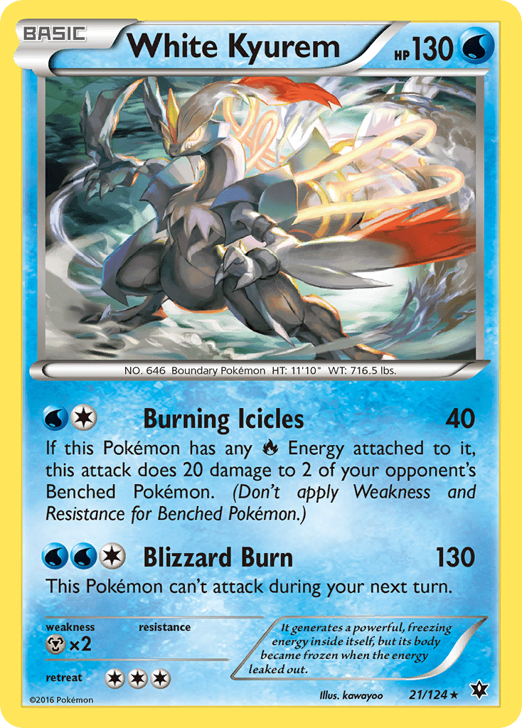 White Kyurem (21/124) [XY: Fates Collide] Pokemon Single Pokémon  | Multizone: Comics And Games