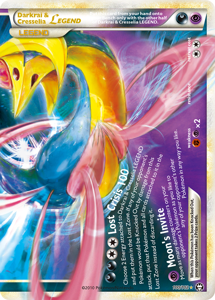 Darkrai & Cresselia LEGEND (100/102) [HeartGold & SoulSilver: Triumphant] Pokemon Single Pokémon  | Multizone: Comics And Games