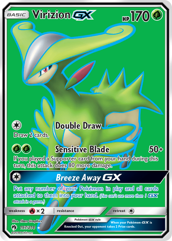 Virizion GX (197/214) [Sun & Moon: Lost Thunder] Pokemon Single Pokémon  | Multizone: Comics And Games