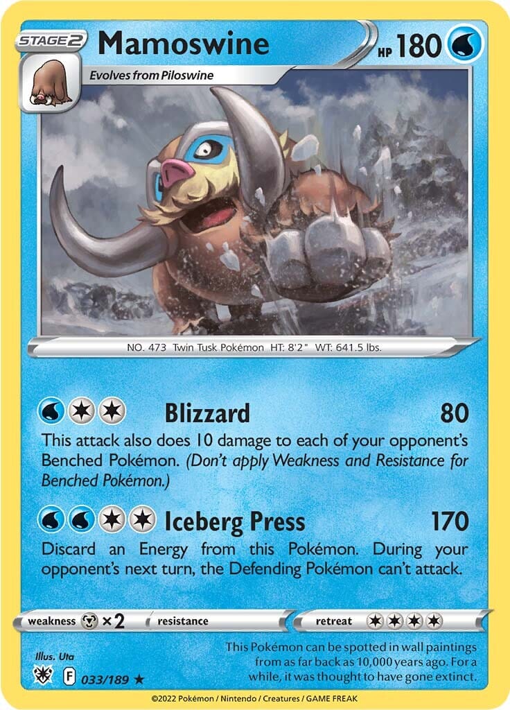 Mamoswine (033/189) [Sword & Shield: Astral Radiance] Pokemon Single Pokémon  | Multizone: Comics And Games