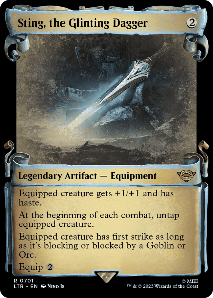 Sting, the Glinting Dagger [The Lord of the Rings: Tales of Middle-Earth Showcase Scrolls] MTG Single Magic: The Gathering  | Multizone: Comics And Games