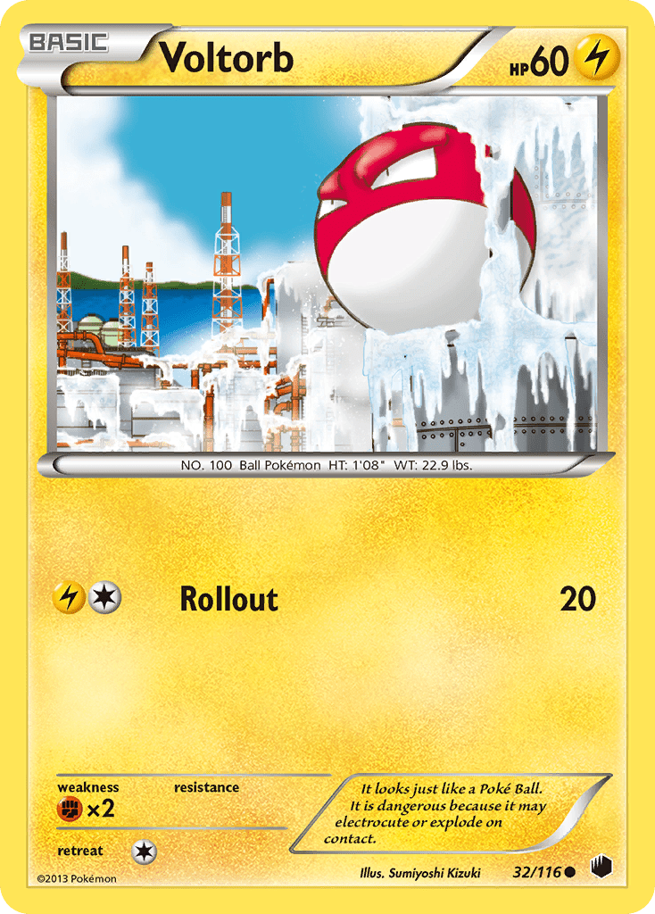 Voltorb (32/116) [Black & White: Plasma Freeze] Pokemon Single Pokémon  | Multizone: Comics And Games