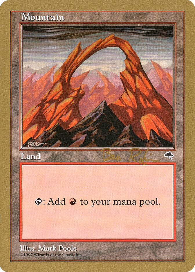 Mountain (br345) (Ben Rubin) [World Championship Decks 1998] MTG Single Magic: The Gathering  | Multizone: Comics And Games