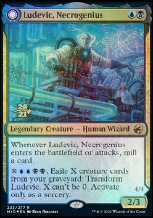 Ludevic, Necrogenius // Olag, Ludevic's Hubris [Innistrad: Midnight Hunt Prerelease Promos] MTG Single Magic: The Gathering  | Multizone: Comics And Games