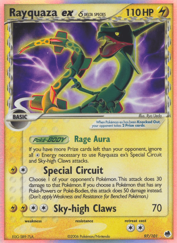 Rayquaza ex (97/101) (Delta Species) [EX: Dragon Frontiers] Pokemon Single Pokémon  | Multizone: Comics And Games