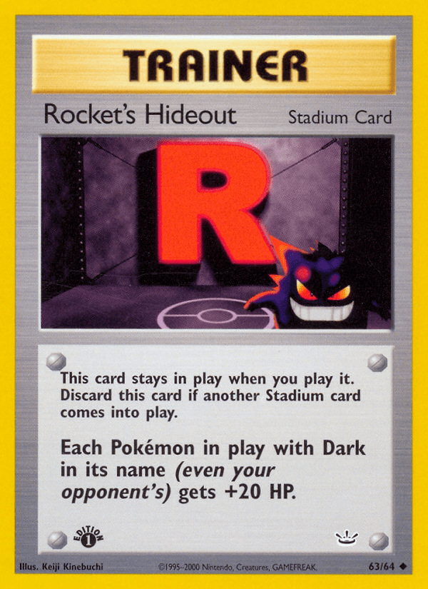 Rocket's Hideout (63/64) [Neo Revelation 1st Edition] Pokemon Single Pokémon  | Multizone: Comics And Games
