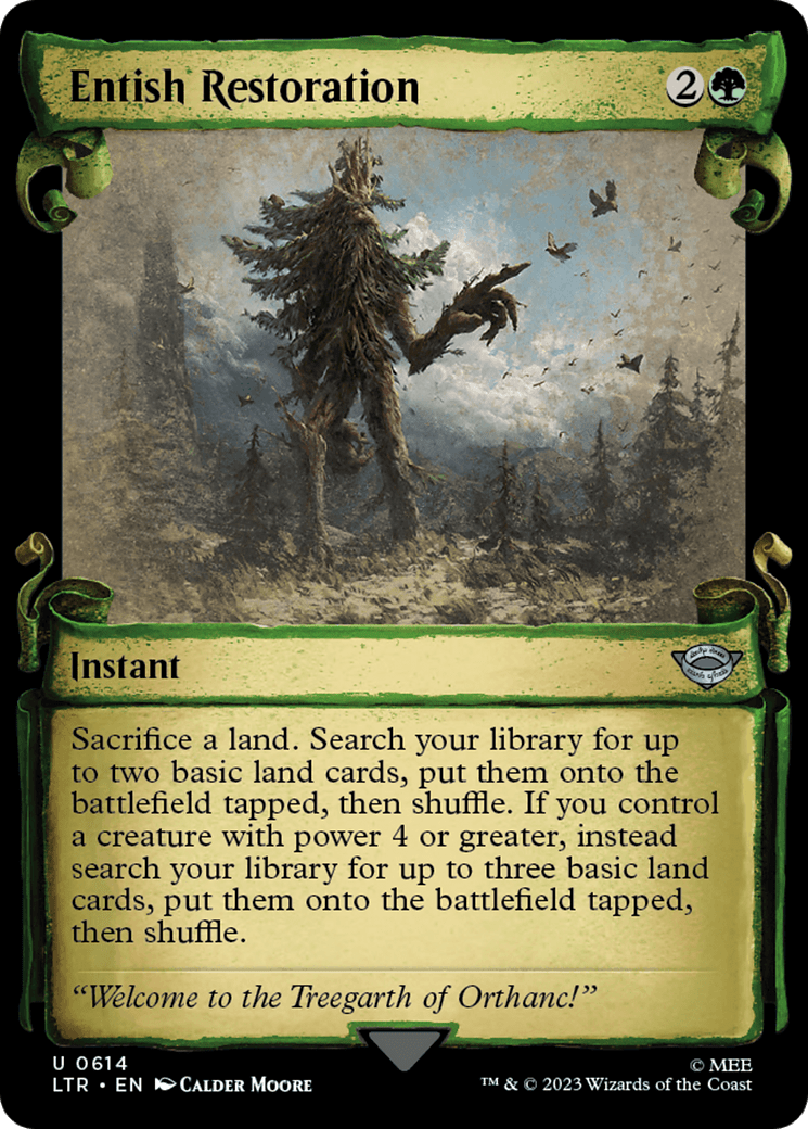 Entish Restoration [The Lord of the Rings: Tales of Middle-Earth Showcase Scrolls] MTG Single Magic: The Gathering  | Multizone: Comics And Games