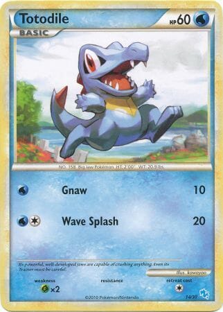 Totodile (14/30) [HeartGold & SoulSilver: Trainer Kit - Gyarados] Pokemon Single Pokémon  | Multizone: Comics And Games