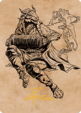 Korlessa, Scale Singer Art Card (Gold-Stamped Signature) [Commander Legends: Battle for Baldur's Gate Art Series] MTG Single Magic: The Gathering  | Multizone: Comics And Games