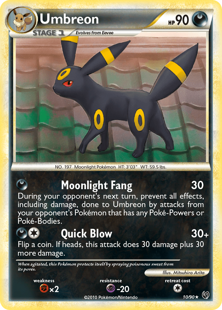 Umbreon (10/90) [HeartGold & SoulSilver: Undaunted] Pokemon Single Pokémon  | Multizone: Comics And Games