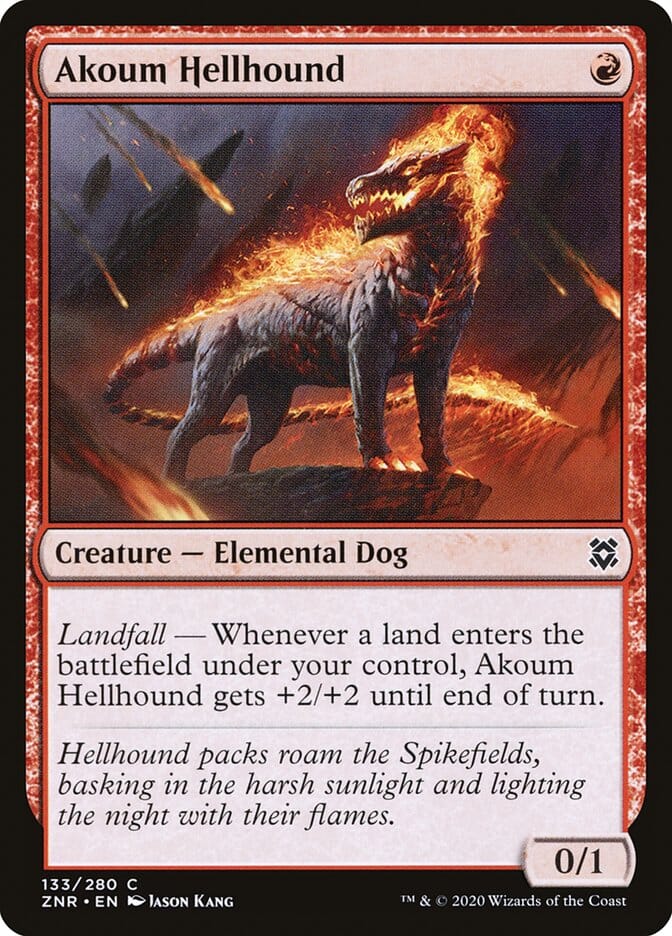 Akoum Hellhound [Zendikar Rising] MTG Single Magic: The Gathering  | Multizone: Comics And Games