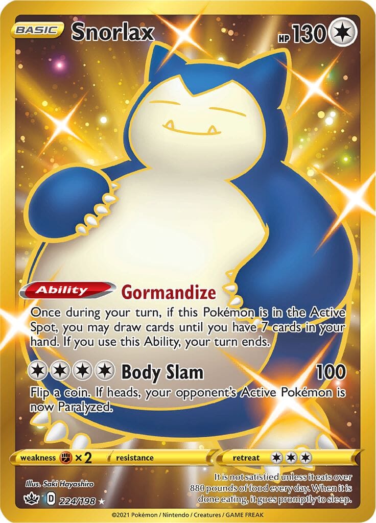 Snorlax (224/198) [Sword & Shield: Chilling Reign] Pokemon Single Pokémon  | Multizone: Comics And Games