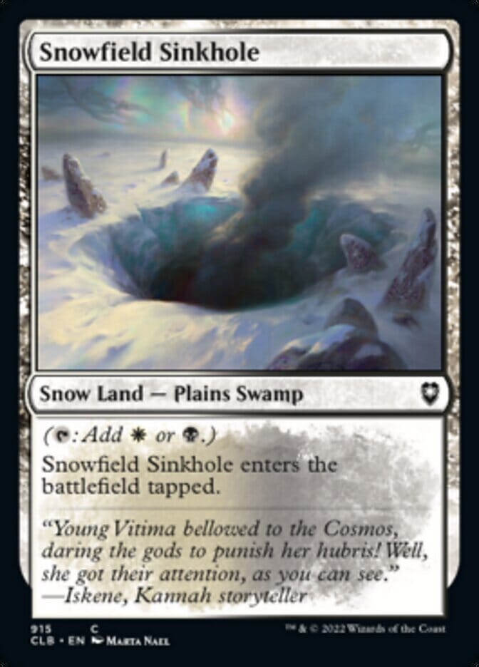 Snowfield Sinkhole [Commander Legends: Battle for Baldur's Gate] MTG Single Magic: The Gathering  | Multizone: Comics And Games