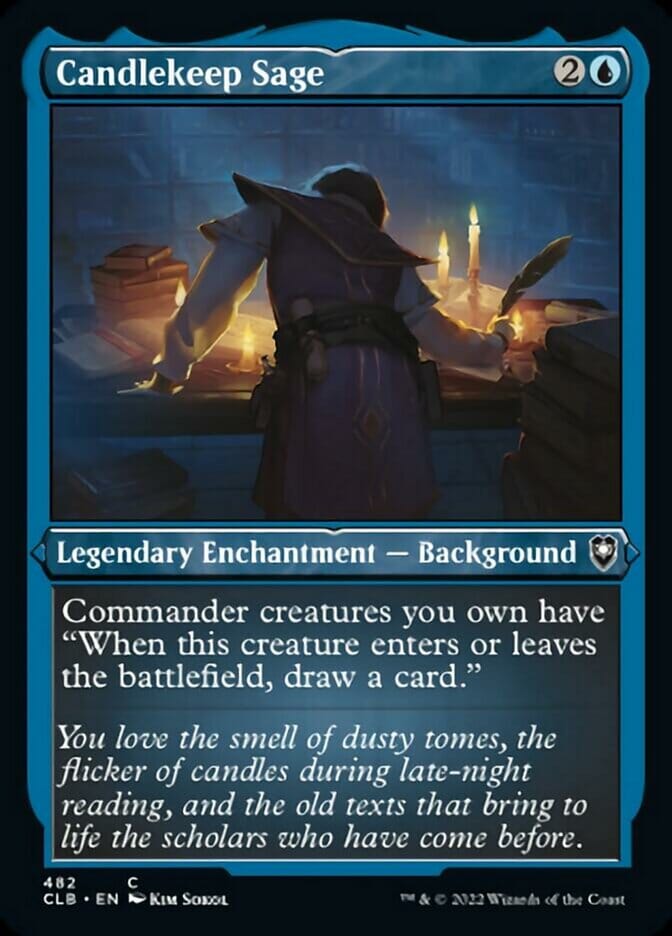 Candlekeep Sage (Foil Etched) [Commander Legends: Battle for Baldur's Gate] MTG Single Magic: The Gathering  | Multizone: Comics And Games