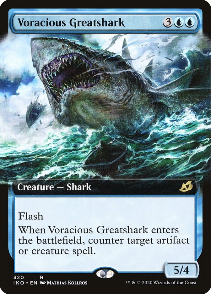 Voracious Greatshark (Extended Art) [Ikoria: Lair of Behemoths] MTG Single Magic: The Gathering  | Multizone: Comics And Games