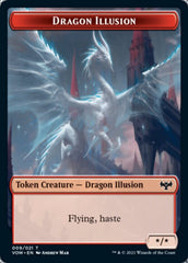 Blood // Dragon Illusion Double-sided Token [Innistrad: Crimson Vow Tokens] MTG Single Magic: The Gathering  | Multizone: Comics And Games