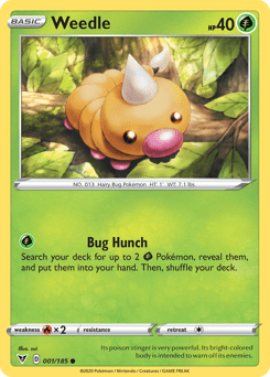 Weedle (001/185) [Sword & Shield: Vivid Voltage] Pokemon Single Pokémon  | Multizone: Comics And Games
