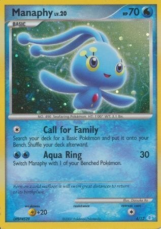 Manaphy (4/12) [Diamond & Pearl: Trainer Kit - Manaphy] Pokemon Single Pokémon  | Multizone: Comics And Games