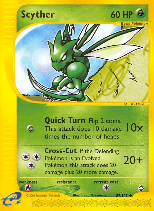 Scyther (57/147) [Aquapolis] Pokemon Single Pokémon  | Multizone: Comics And Games
