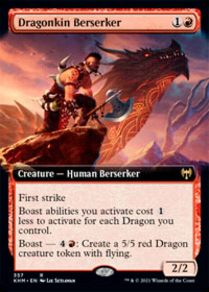 Dragonkin Berserker (Extended Art) [Kaldheim] MTG Single Magic: The Gathering  | Multizone: Comics And Games