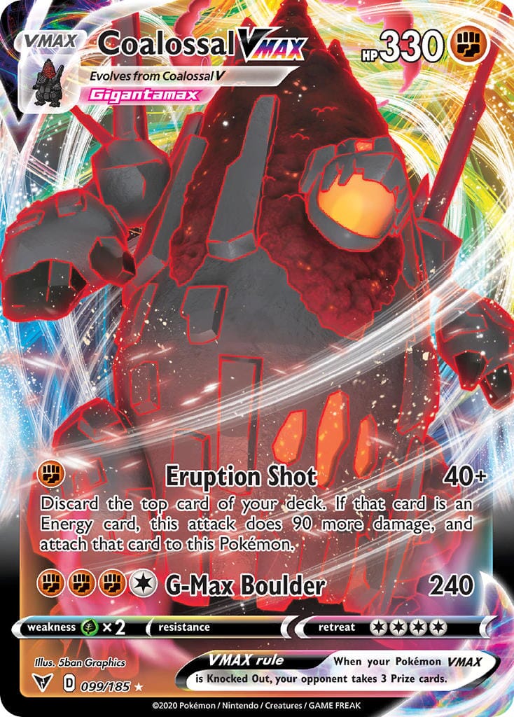 Coalossal VMAX (099/185) [Sword & Shield: Vivid Voltage] Pokemon Single Pokémon  | Multizone: Comics And Games