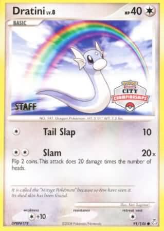 Dratini (91/146) (City Championship Promo Staff) [Diamond & Pearl: Legends Awakened] Pokemon Single Pokémon  | Multizone: Comics And Games