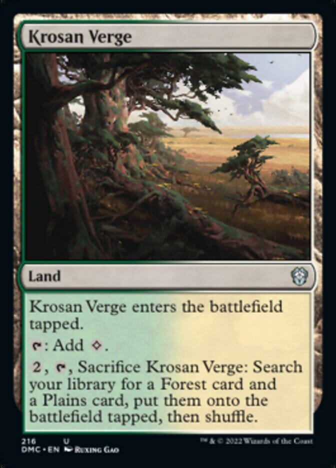Krosan Verge [Dominaria United Commander] MTG Single Magic: The Gathering  | Multizone: Comics And Games