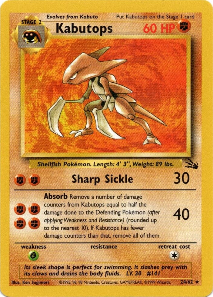 Kabutops (24/62) [Fossil Unlimited] Pokemon Single Pokémon  | Multizone: Comics And Games