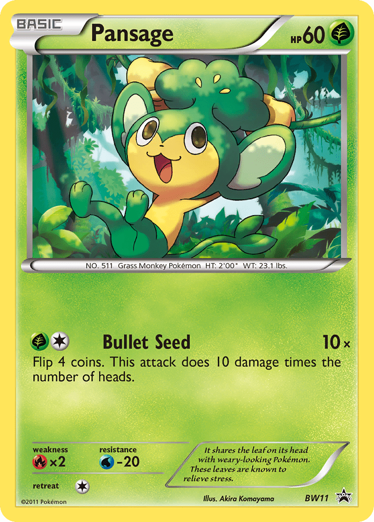 Pansage (BW11) [Black & White: Black Star Promos] Pokemon Single Pokémon  | Multizone: Comics And Games