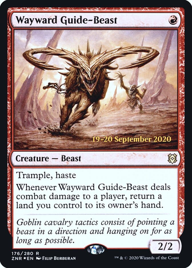 Wayward Guide-Beast [Zendikar Rising Prerelease Promos] MTG Single Magic: The Gathering  | Multizone: Comics And Games