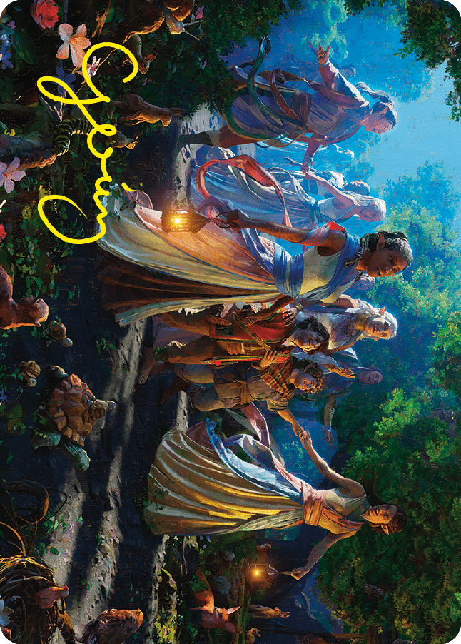 Realm Seekers Art Card (Gold-Stamped Signature) [The Lord of the Rings: Tales of Middle-earth Art Series] MTG Single Magic: The Gathering  | Multizone: Comics And Games