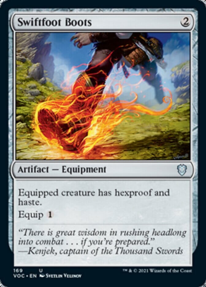 Swiftfoot Boots [Innistrad: Crimson Vow Commander] MTG Single Magic: The Gathering  | Multizone: Comics And Games
