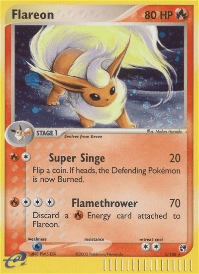 Flareon (5/100) [EX: Sandstorm] Pokemon Single Pokémon  | Multizone: Comics And Games