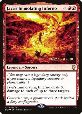 Jaya's Immolating Inferno [Dominaria Promos] MTG Single Magic: The Gathering  | Multizone: Comics And Games