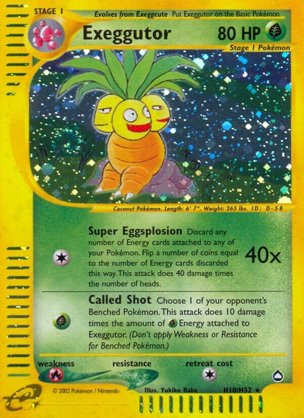 Exeggutor (H10/H32) [Aquapolis] Pokemon Single Pokémon  | Multizone: Comics And Games