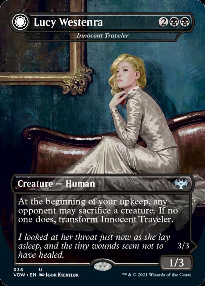 Innocent Traveler // Malicious Invader - Lucy Westenra // Lucy, Arisen Vampire [Innistrad: Crimson Vow] MTG Single Magic: The Gathering  | Multizone: Comics And Games