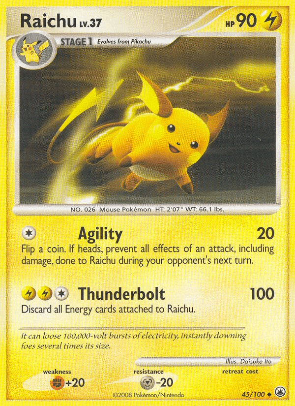 Raichu (45/100) [Diamond & Pearl: Majestic Dawn] Pokemon Single Pokémon  | Multizone: Comics And Games