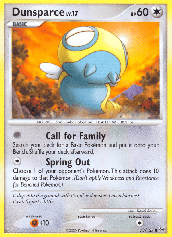 Dunsparce (73/127) [Platinum: Base Set] Pokemon Single Pokémon  | Multizone: Comics And Games