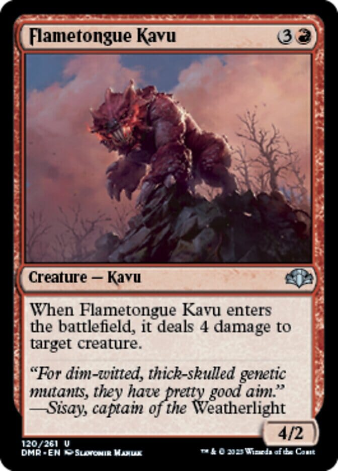 Flametongue Kavu [Dominaria Remastered] MTG Single Magic: The Gathering  | Multizone: Comics And Games