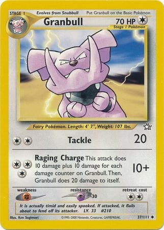 Granbull (37/111) [Neo Genesis Unlimited] Pokemon Single Pokémon  | Multizone: Comics And Games