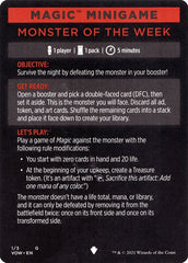 Monster of The Week (Magic Minigame) [Innistrad: Crimson Vow Minigame] MTG Single Magic: The Gathering  | Multizone: Comics And Games