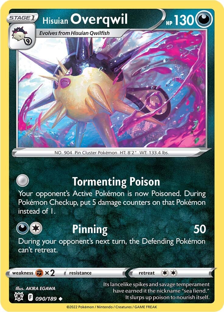 Hisuian Overqwil (090/189) [Sword & Shield: Astral Radiance] Pokemon Single Pokémon  | Multizone: Comics And Games