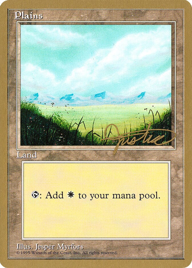 Plains (mj366) (Mark Justice) [Pro Tour Collector Set] MTG Single Magic: The Gathering  | Multizone: Comics And Games