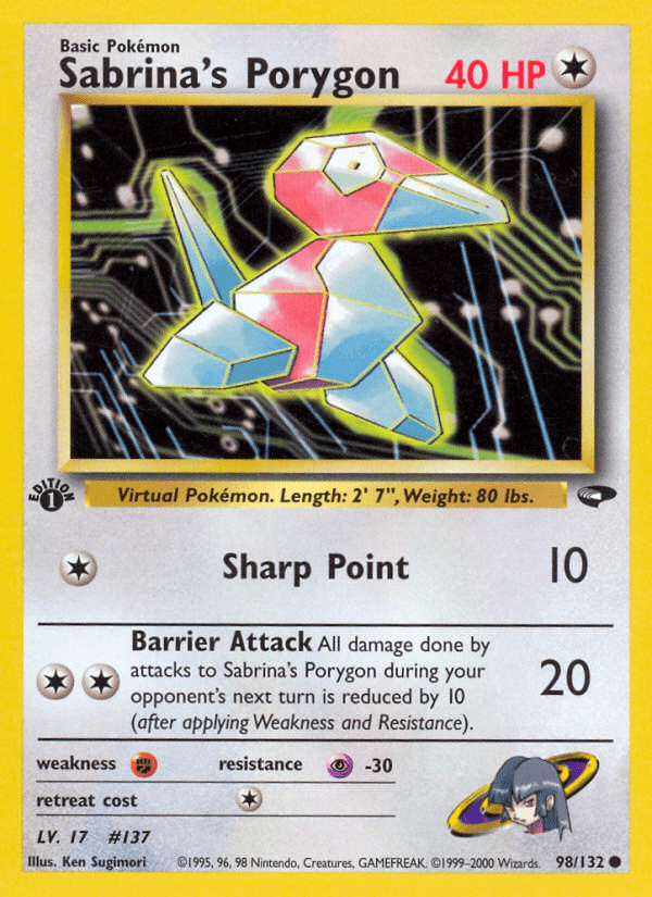 Sabrina's Porygon (98/132) [Gym Challenge 1st Edition] Pokemon Single Pokémon  | Multizone: Comics And Games