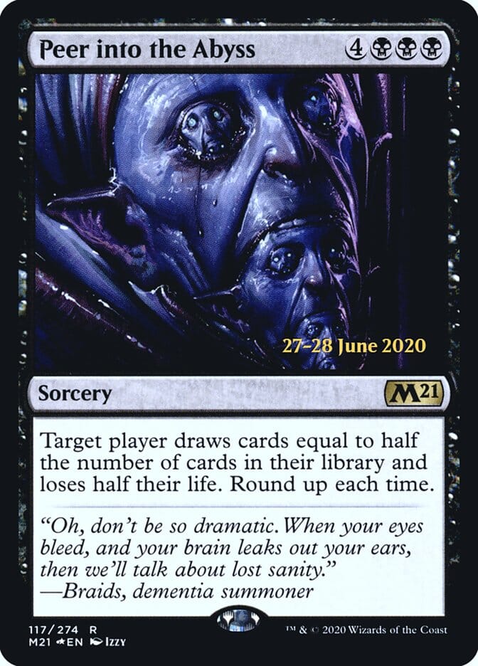 Peer into the Abyss [Core Set 2021 Prerelease Promos] MTG Single Magic: The Gathering  | Multizone: Comics And Games