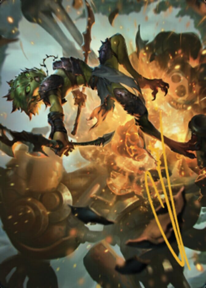 Argothian Sprite Art Card (Gold-Stamped Signature) [The Brothers' War Art Series] MTG Single Magic: The Gathering  | Multizone: Comics And Games