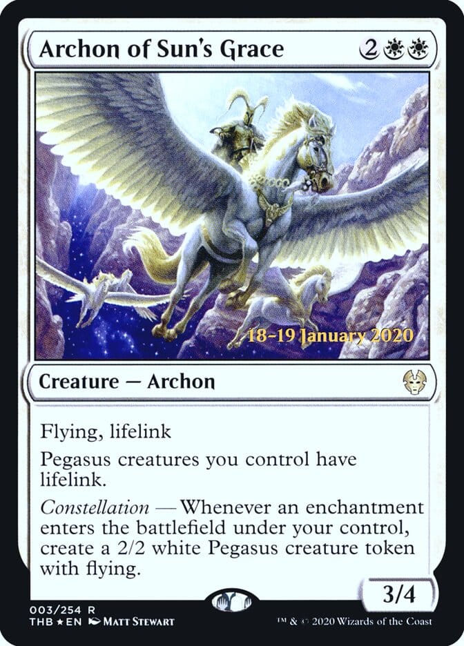 Archon of Sun's Grace [Theros Beyond Death Prerelease Promos] MTG Single Magic: The Gathering  | Multizone: Comics And Games