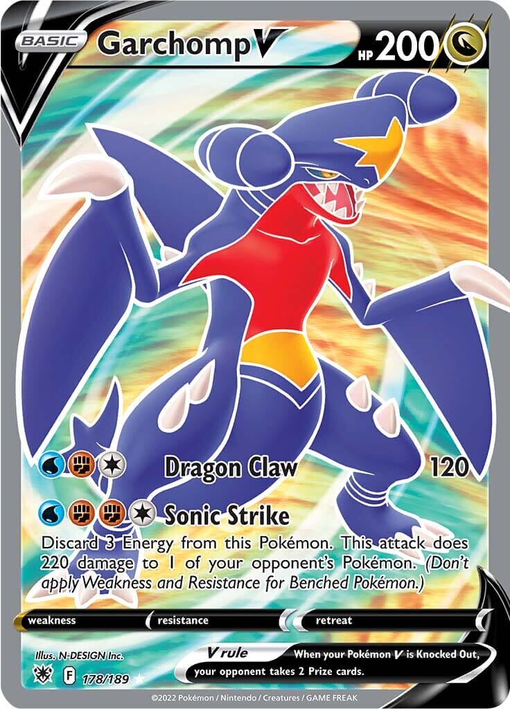 Garchomp V (178/189) [Sword & Shield: Astral Radiance] Pokemon Single Pokémon  | Multizone: Comics And Games